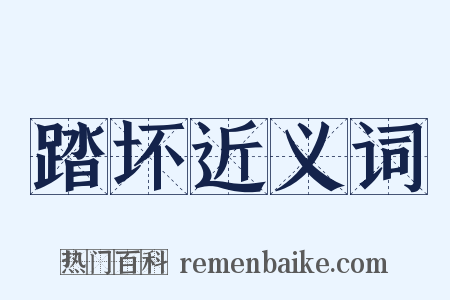 踏坏近义词是什么意思的图片